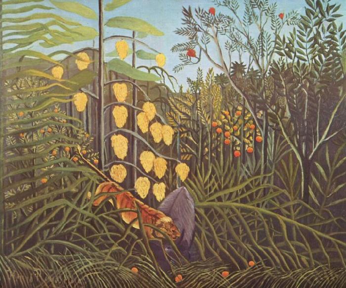 Henri Rousseau Struggle between Tiger and Bull oil painting image